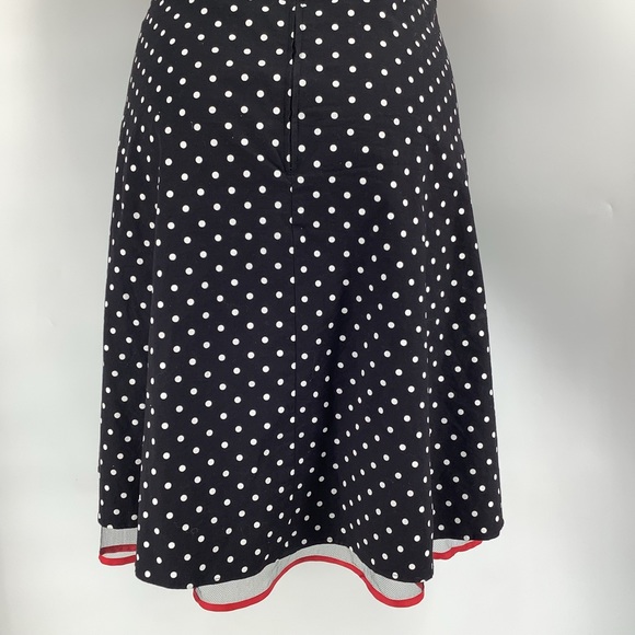 Pulse Polka Dots / Red Ribbon Bow Halter Dress Plus Size 3X - Picture 7 of 9